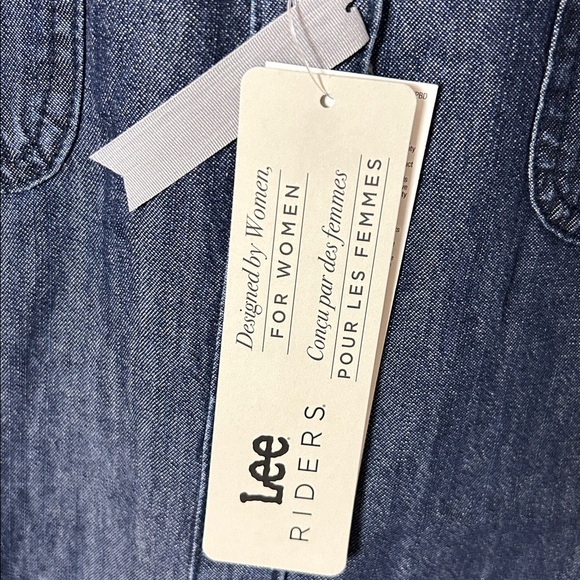 Perfect dark Blue denim Jean shirt,NWT! Vintage ,Yellowstone,cotton XL PTP 22.5” - Picture 13 of 15